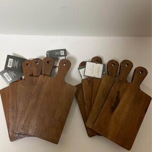 New Threshold Acacia Wood Serving Boards 10 Total NWT  5” wide & 10” long